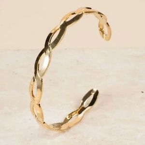 NWT Gold Tone Braided Cuff Bracelet!